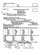 Đề thi chọn học sinh giỏi cấp huyện môn Tiếng Anh Lớp 7 - Năm học 2014-2015 - Phòng GD và ĐT Thanh Oai (Có đáp án)
